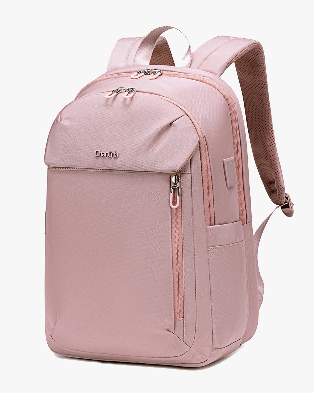 mochila feminina slim diva levatte rosa notebook 15.6 usb usb-c integrado 25 litros impermeável leve elegante trabalho faculdade mochila mulher moderna