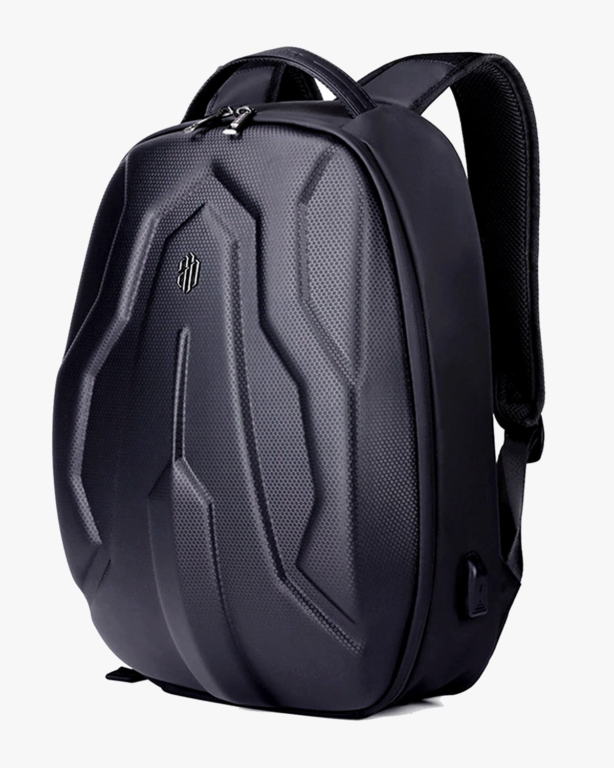 mochila executiva semi-rígida guardian levatte preta notebook 15.6 usb antifurto zíper ykk impermeável anti-riscos estrutura mantém forma mesmo vazia design moderno resistente masculina