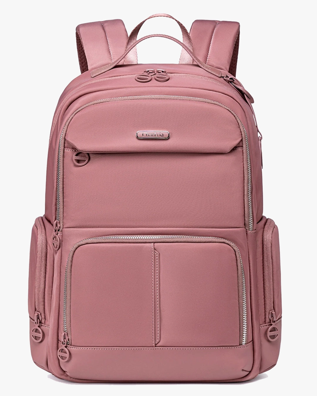 mochila executiva feminina premium ravena levatte rosa notebook 15.6 antifurto 30 litros neosoft touch anti-riscos mochila trabalho faculdade viagem elegante
