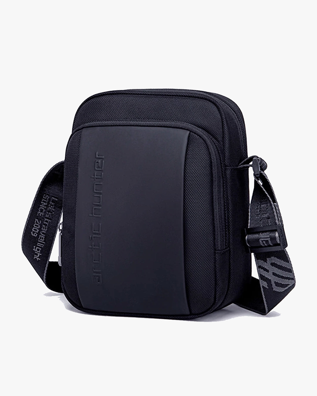 shoulder bag robusta raptor levatte preta poliéster 1680d fecho metálico buckle clip couro sintético bolsa transversal masculina premium urbana