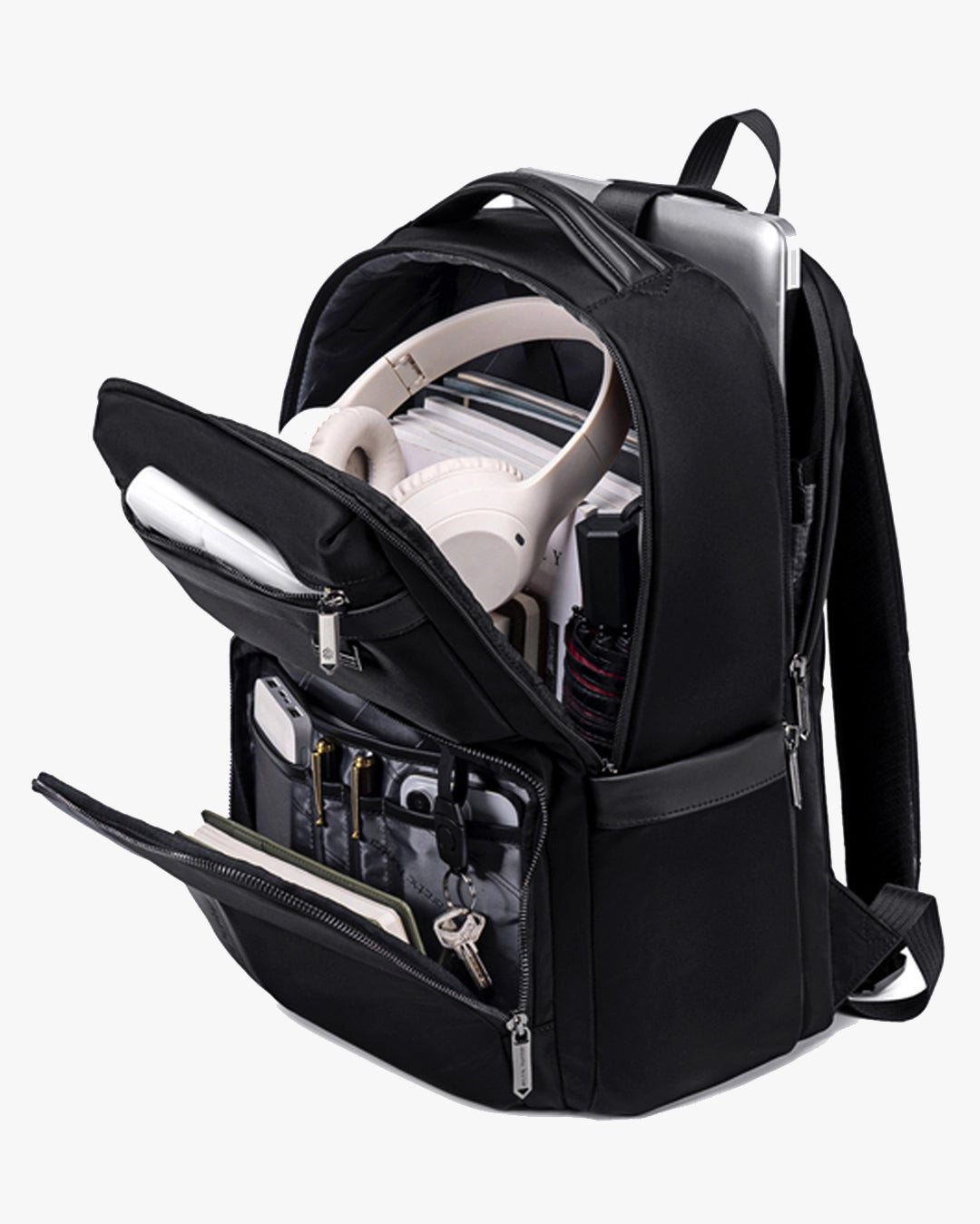 mochila executiva magnum levatte design executivo 4 compartimentos preta mochila trabalho viagem negócios profissional
