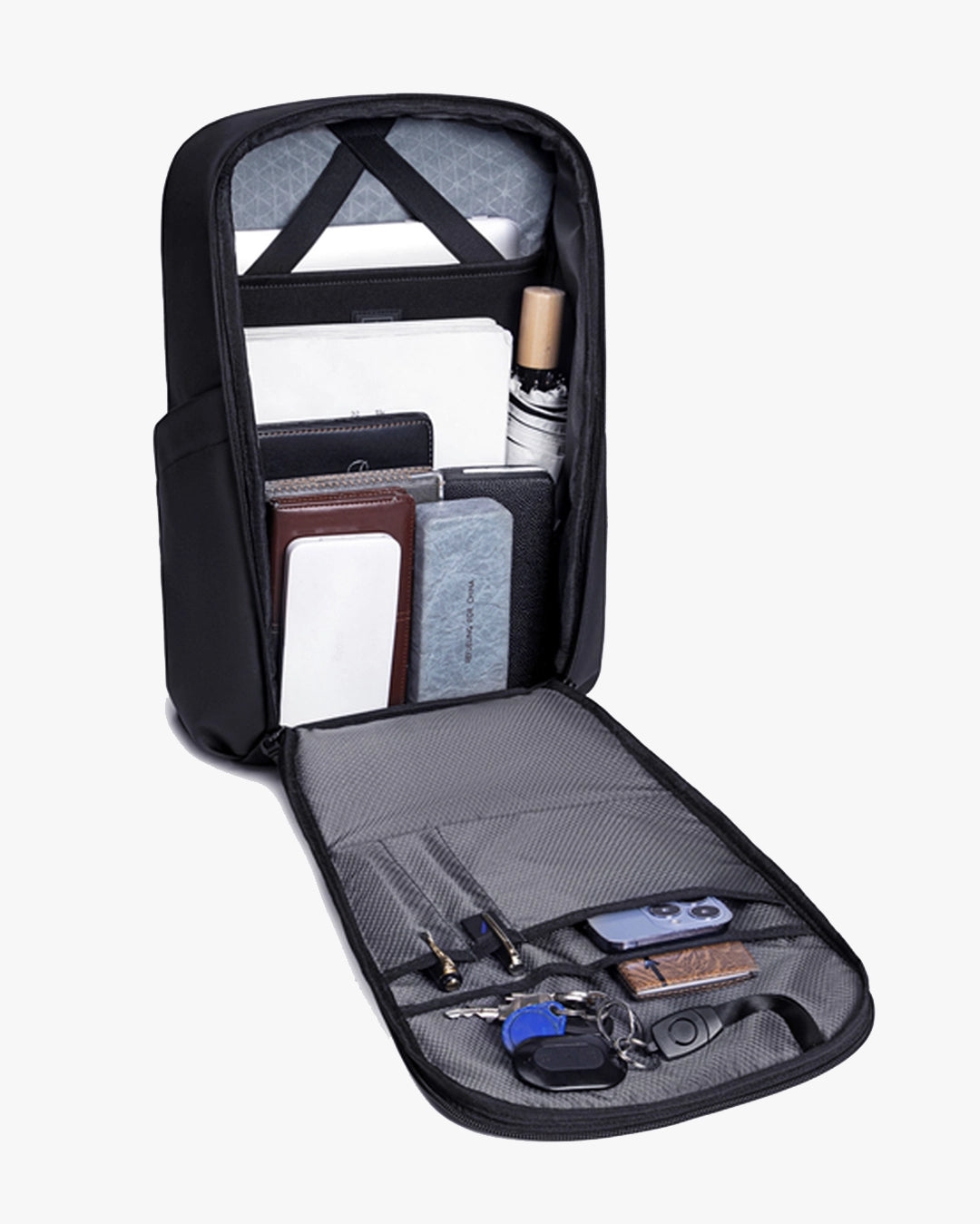 organização interna mochila stormer compartimentos otimizados chaveiro integrado porta celular divisórias funcionais mochila multifuncional organizada