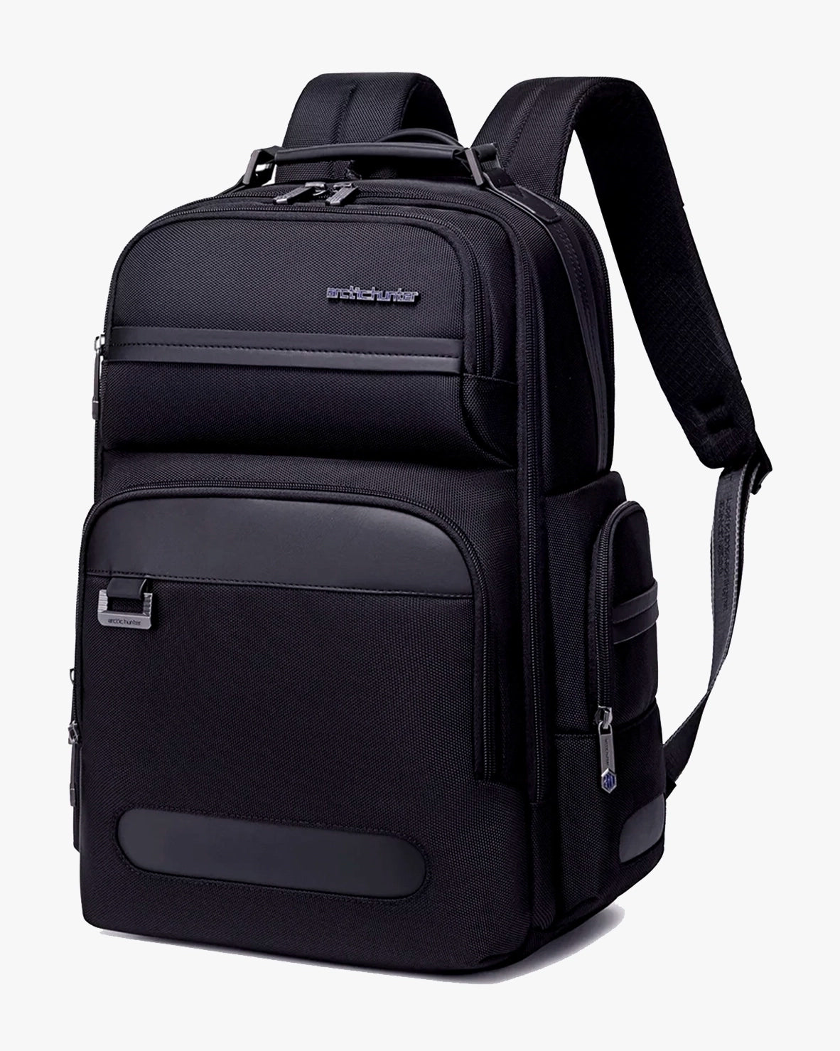 mochila executiva harvey levatte preta 37 litros 5 compartimentos poliéster 210d notebook 15.6 porta-óculos bolso alça design clean moderno bonita mercado masculina premium corporativa