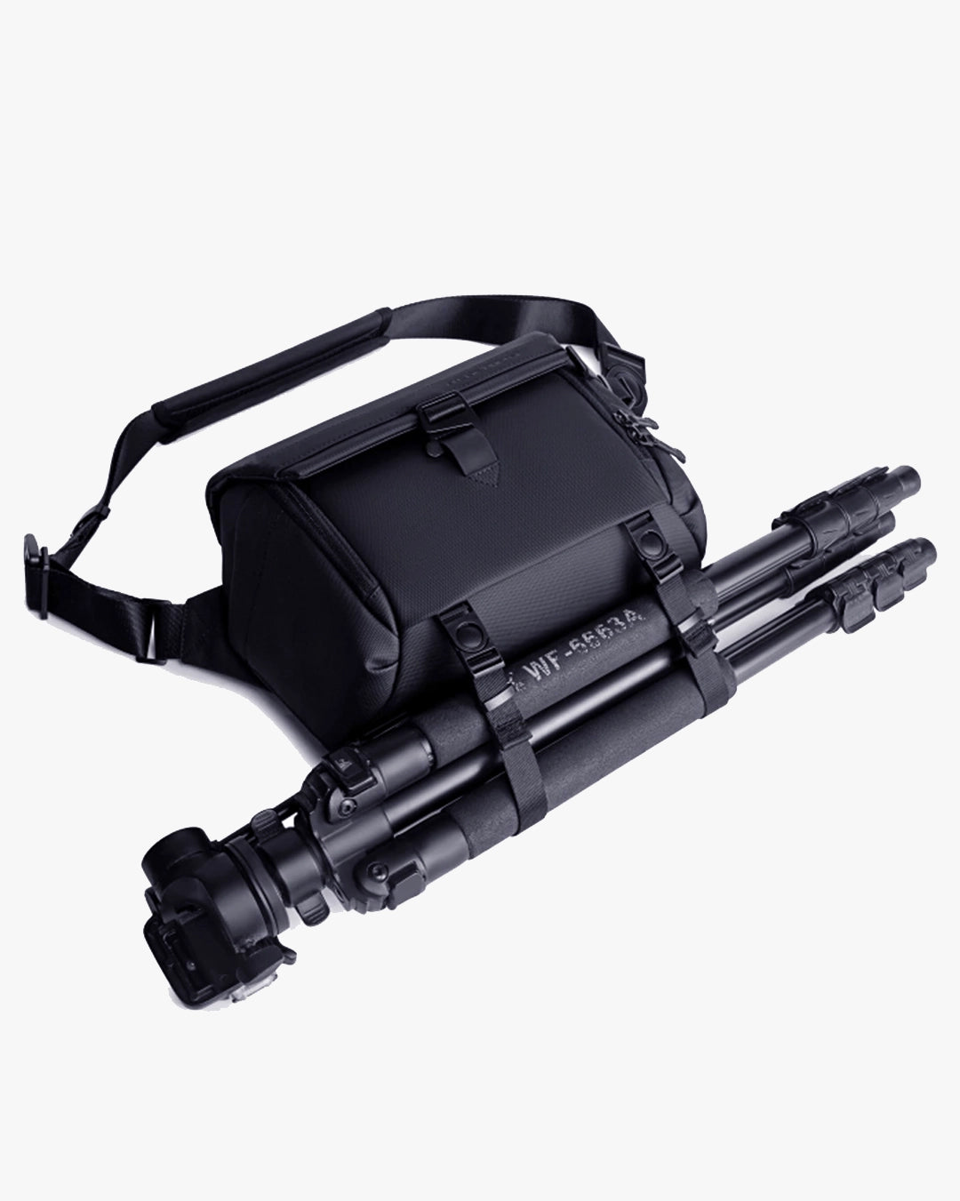 suporte externo tripé l-device alças elásticos fixação firme deslocamento sem balançar cair shoulder bag fotógrafo mobilidade total