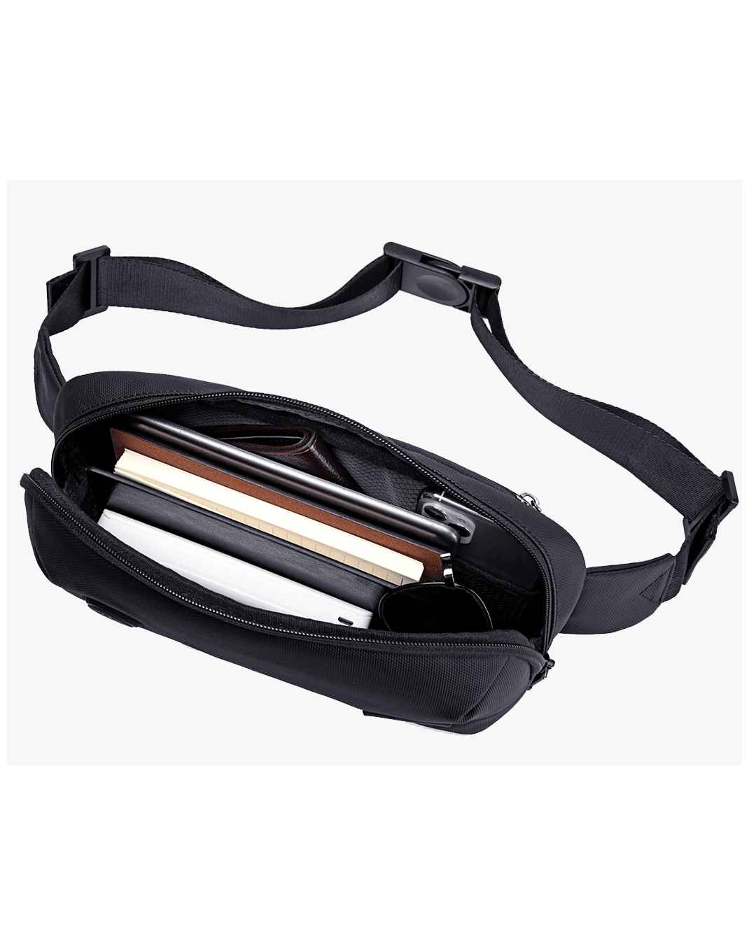 interior shoulder bag planner compartimento principal caderno celular carteira documentos bolso interno mesh organizado 7 litros