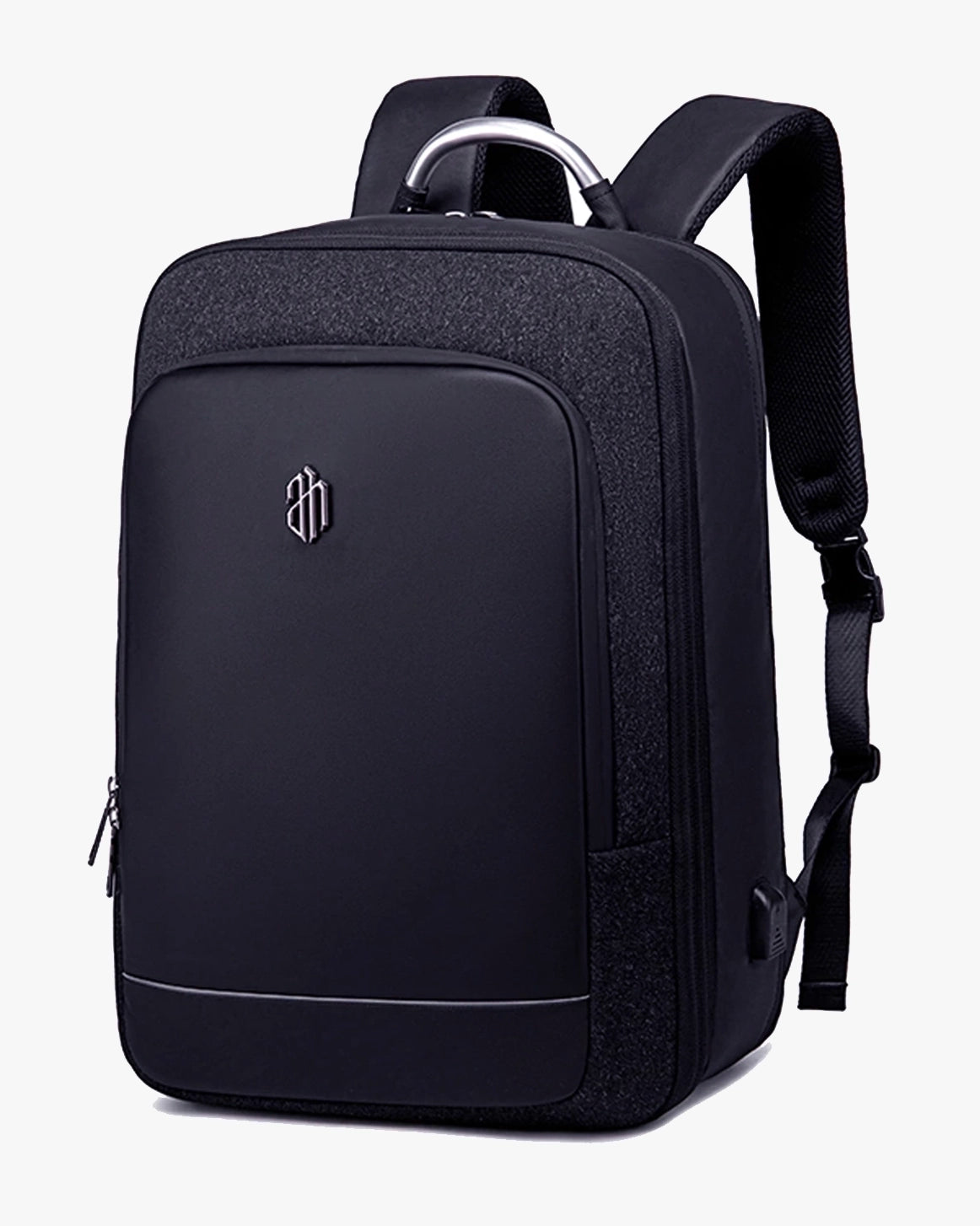mochila executiva expansível 3 em 1 garnier levatte preta 60 litros notebook 17.3 abertura 180 graus shoulder bag destacável inclusa poliéster 1680d impermeável bagagem mão