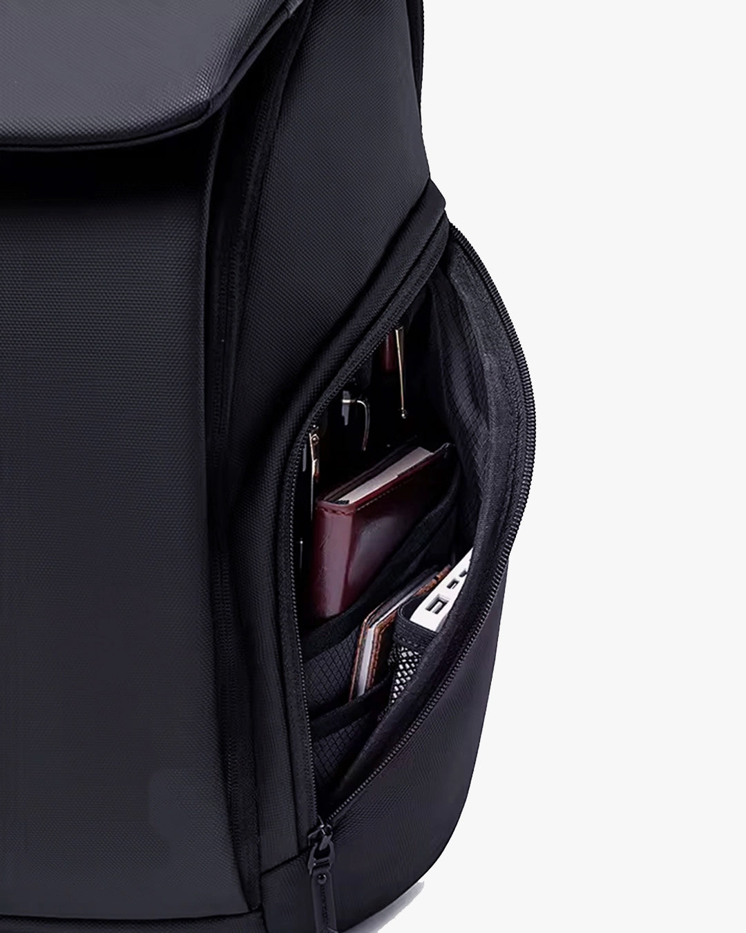 bolso lateral impermeável hydroshield mochila versalles zíper resistente documentos carregador cabo itens sensíveis umidade acesso lateral sem abrir mochila
