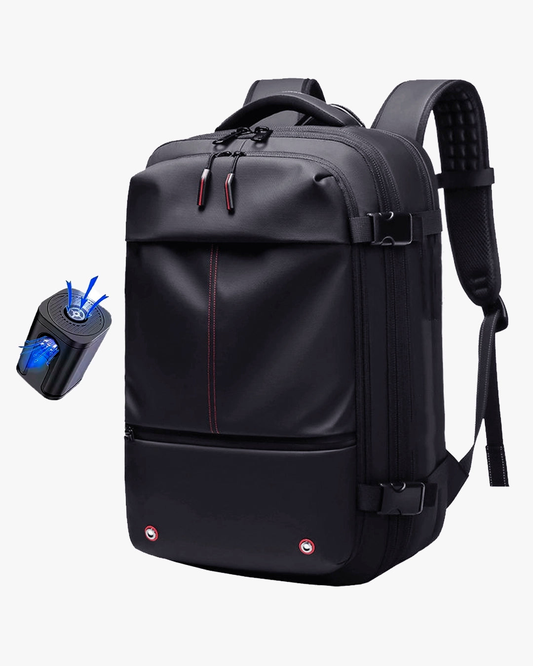 mochila de viagem 60 litros vácuo air lite levatte mochila carry-on bagagem de mão mochila expansível bomba de ar elétrica