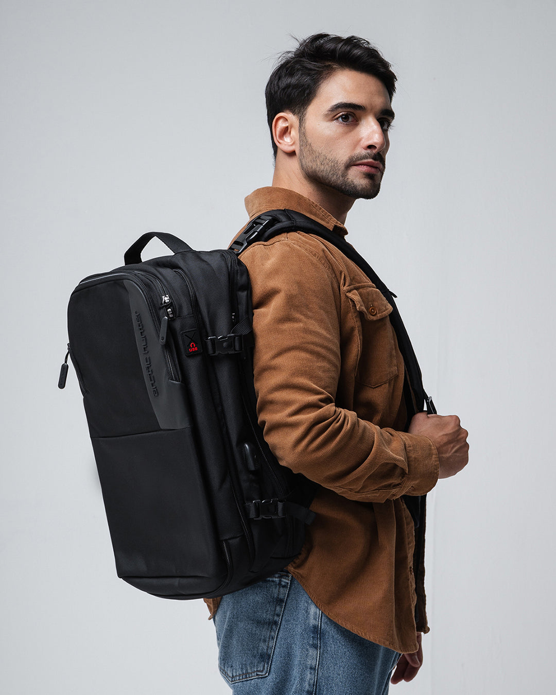 mochila compact-mac levatte lifestyle executivo moderno trabalho viagem premium 2 em 1 versátil mochila pasta formal casual