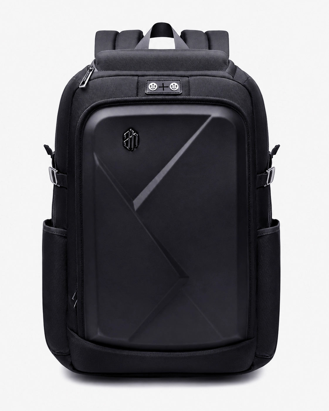 mochila executiva semi-rígida abs armour-x levatte preta 35 litros 1.3kg notebook 15.6 usb fone bolso óculos rígido trava peitoral airmesh resistente bem acabado visual tático imponente