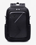 mochila executiva semi-rígida abs armour-x levatte preta 35 litros 1.3kg notebook 15.6 usb fone bolso óculos rígido trava peitoral airmesh resistente bem acabado visual tático imponente