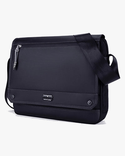 bolsa transversal executiva notebook 15.6 aspect levatte preta poliéster 1680d 3 compartimentos zíper ykk 0.9kg leve negócios trabalho reunião