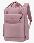mochila ellena lateral rosa detalhes pérola couro sintético premium alça mão dupla reforçada mochila feminina executiva elegante sofisticada