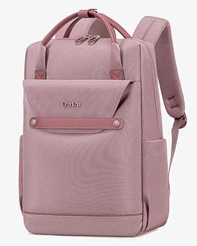 mochila ellena lateral rosa detalhes pérola couro sintético premium alça mão dupla reforçada mochila feminina executiva elegante sofisticada