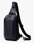 shoulder bag semi-rígida eva huepack levatte preta 10 litros 0.6kg impermeável antifurto oculto traseiro alça assinada design blindado urbano masculina compacta leve bem construída bonita