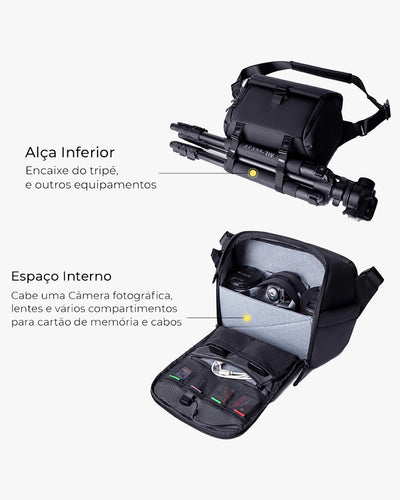 interior l-device divisórias acolchoadas removíveis câmera dslr mirrorless com lente segunda lente tablet 11 cada item fixo protegido