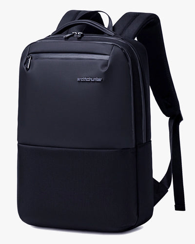 mochila executiva compacta slim r-line levatte preta 25 litros 1kg notebook 15.6 minimalista zíper ykk impermeável trabalho faculdade urbana masculina não deforma estrutura reforçada