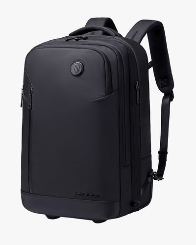 mochila de viagem com rodinhas executiva route one levatte 17.3 polegadas mochila 3 em 1 mala de rodinhas preta mochila profissional trabalho viagem negócios