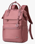 mochila zafira lateral rosa estrutura semi-rígida secureshape impermeável hydro shield anti-riscos mochila feminina durável qualidade premium acabamento refinado