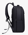 mochila compacter-x lateral preta design executivo urbano elegante alças confortáveis reforçadas material resistente mochila masculina premium durável uso intenso diário