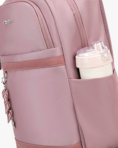 bolsos laterais garrafa mochila serena bolso frontal funcional organização completa mochila feminina prática dia a dia bolso guarda-chuva acessórios
