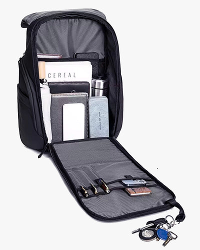 interior mochila versalles 2 compartimentos principais divisórias celular canetas acessórios chaveiro integrado organização inteligente cada item lugar certo zero bagunça