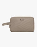 necessaire viagem feminina aurora levatte rosa poliéster textura cruzada premium interior impermeável maquiagem skincare cosméticos elegante necessaire organizada beleza