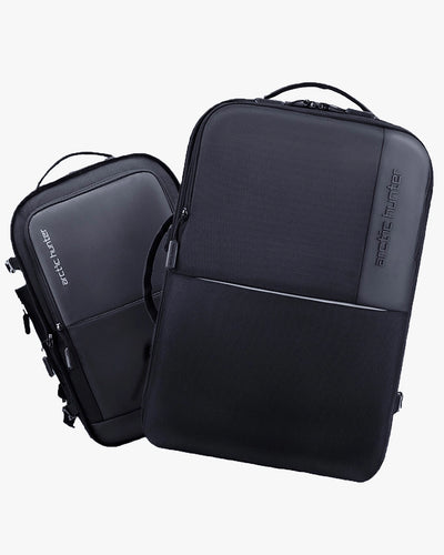 mochila compact-mac lateral preta 49x34x20cm 1.3kg armorweave poliéster 1680d impermeável anti-riscos estrutura robusta executiva masculina elegante