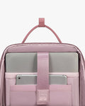 mochila ellena bege pasta executiva feminina 2 em 1 pérola couro notebook 15.6 mochila trabalho sofisticada levatte