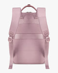 mochila malena rosa frente design elegante feminino couro sintético stripes decorativos 25 litros 0.7kg mochila executiva feminina