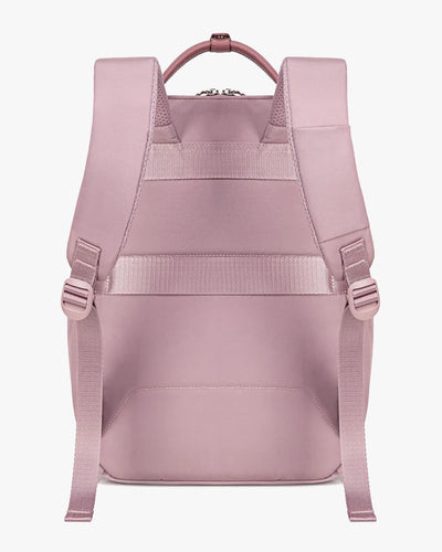 mochila malena rosa frente design elegante feminino couro sintético stripes decorativos 25 litros 0.7kg mochila executiva feminina