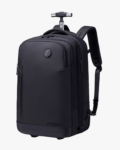 mochila de viagem com rodinhas executiva route one levatte 17.3 polegadas mochila 3 em 1 mala de rodinhas preta mochila profissional trabalho viagem negócios