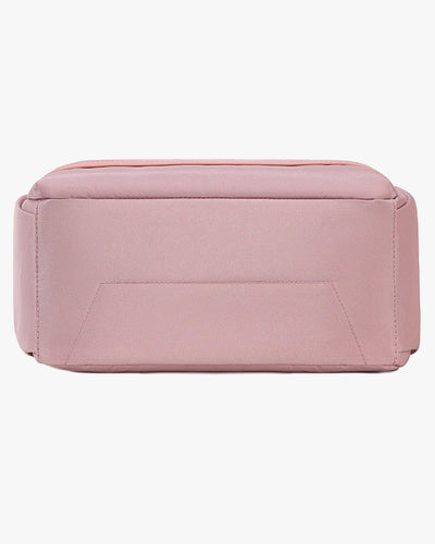mochila pasta feminina 2 em 1 malena levatte rosa notebook 15.6 chaveiro flores alça mão dupla reforçada impermeável leve elegante trabalho faculdade