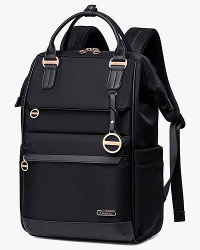 mochila feminina 2 em 1 zafira levatte rosa notebook 15.6 abertura 180 graus bolsa mão executiva trabalho faculdade versátil elegante