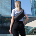 shoulder bag transversal impermeável planner levatte preta 7 litros 0.6kg poliéster resistente bolsa crossbody tiracolo discreta profissional trabalho