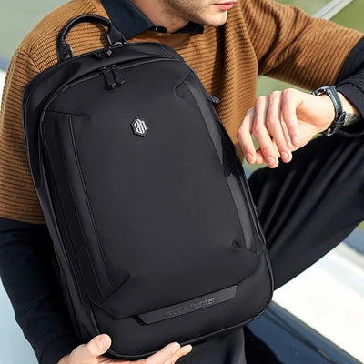 mochila executiva clássica notebook 15.6 brook levatte preta elegante resistente trabalho reunião corporativa masculina profissional premium