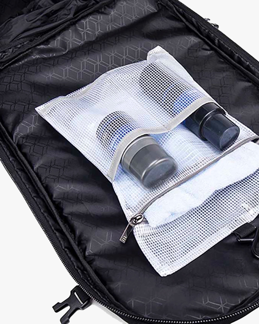 mochila pack-r abertura estilo mala ampla acesso total conteúdo roupas eletrônicos acessórios visão completa organização rápida viagem eficiente sem bagunça
