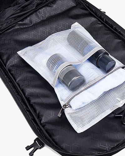 mochila pack-r abertura estilo mala ampla acesso total conteúdo roupas eletrônicos acessórios visão completa organização rápida viagem eficiente sem bagunça