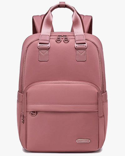 mochila feminina antifurto veneza levatte rosa nylon 1680d notebook 15.6 bolso secreto traseiro impermeável elegante mochila trabalho faculdade viagem leve