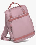mochila pasta feminina 2 em 1 malena levatte rosa notebook 15.6 chaveiro flores alça mão dupla reforçada impermeável leve elegante trabalho faculdade