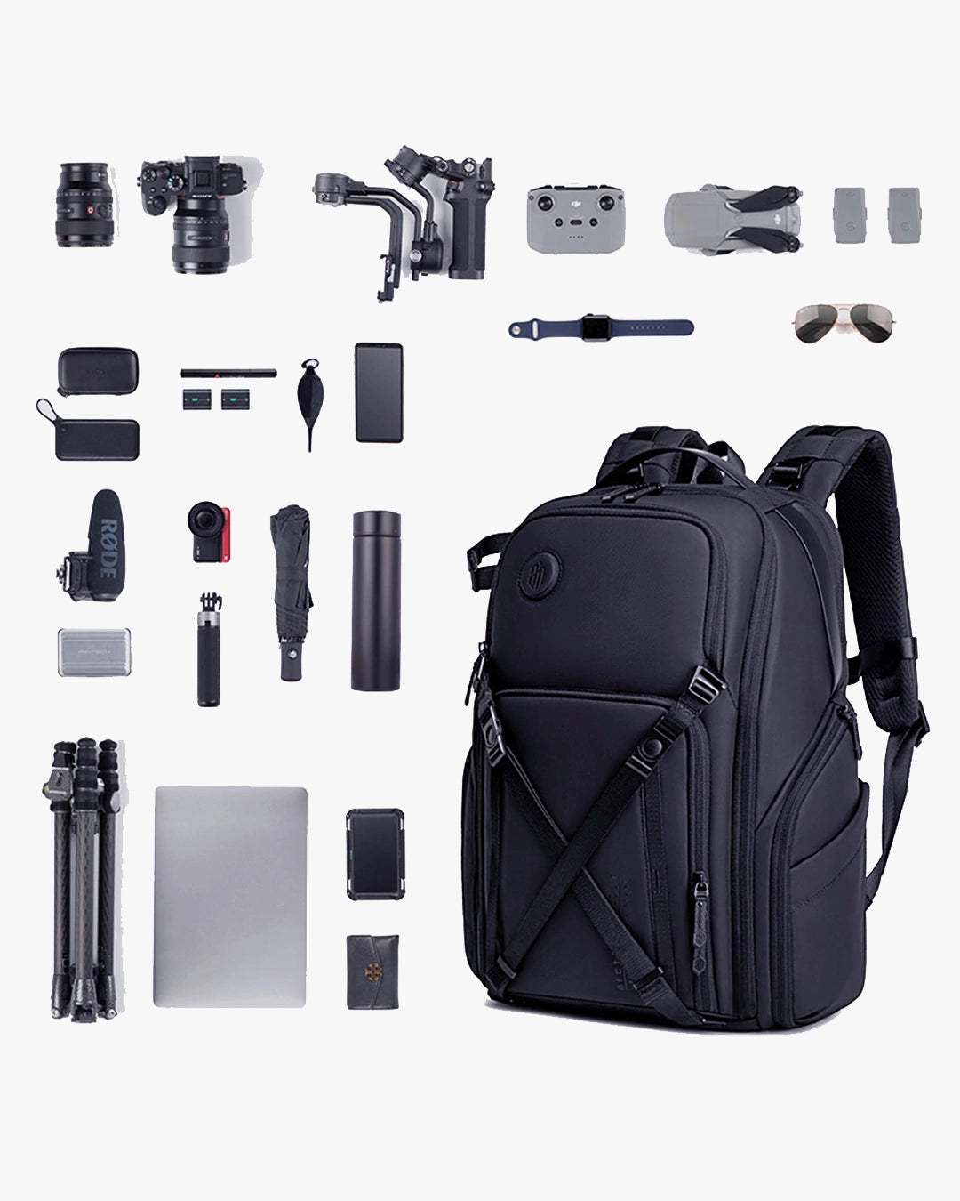 mochila photographer x ângulo design profissional 50 litros abertura 180 graus estilo mala mochila fotógrafo videomaker criador conteúdo