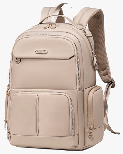 mochila ravena bege executiva feminina premium mochila trabalho faculdade viagem cor bege moderna sofisticada levatte