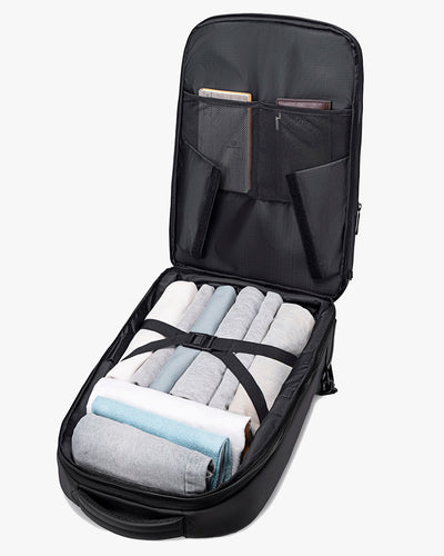 compartimento interno mochila route one abertura 180 graus estilo mala organização total acesso rápido praticidade viagem