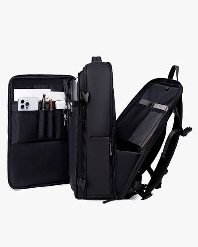 interior mochila air vacuum organizado vácuo compressão roupas acessórios documentos divisórias viagem organização total