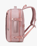mochila feminina bella levatte rosa 50 litros expansível notebook 15.6 bagagem de mão viagem elegante nylon 1680d impermeável