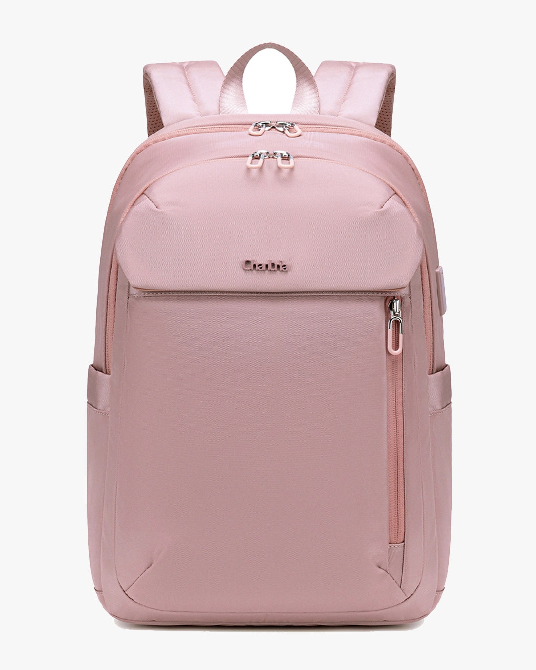 mochila feminina slim diva levatte rosa notebook 15.6 usb usb-c integrado 25 litros impermeável leve elegante trabalho faculdade mochila mulher moderna