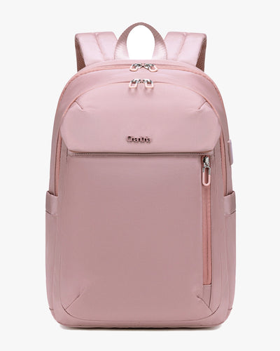 mochila feminina slim diva levatte rosa notebook 15.6 usb usb-c integrado 25 litros impermeável leve elegante trabalho faculdade mochila mulher moderna