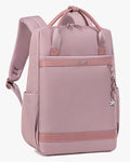 mochila pasta feminina 2 em 1 malena levatte rosa notebook 15.6 chaveiro flores alça mão dupla reforçada impermeável leve elegante trabalho faculdade