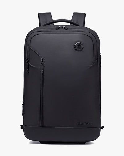 mochila de viagem com rodinhas executiva route one levatte 17.3 polegadas mochila 3 em 1 mala de rodinhas preta mochila profissional trabalho viagem negócios