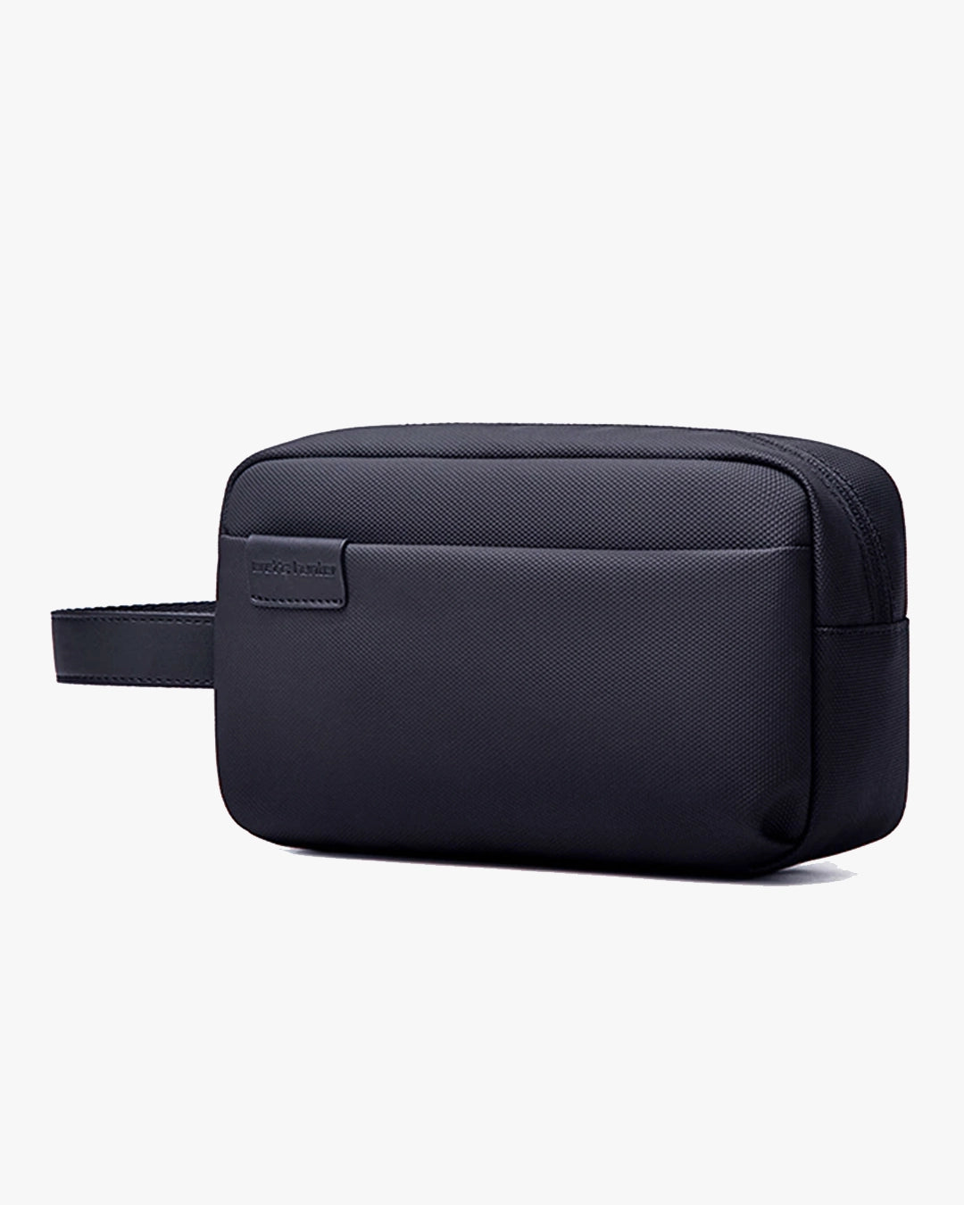 necessaire viagem masculina premium travel-t levatte preta poliéster 1680d semi-rígida 4 litros 0.3kg zíper ykk cursor metálico alça couro elegante discreta